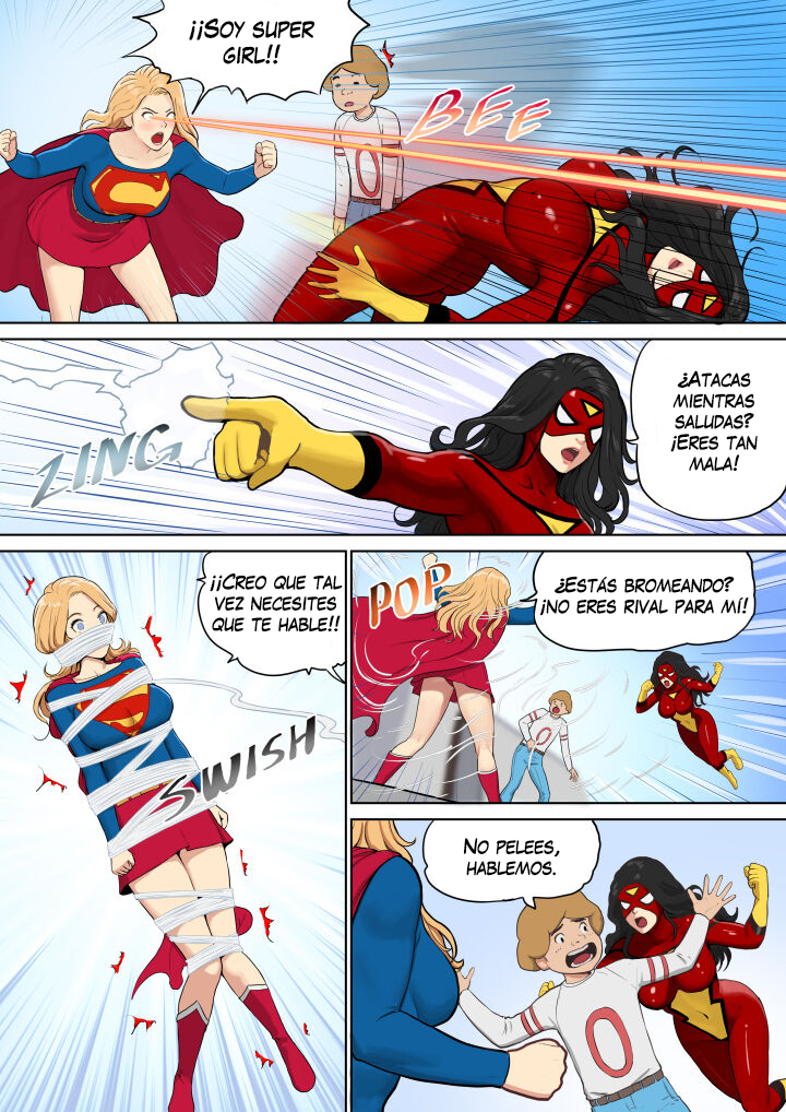 [Mezzo] Supergirl and Spiderwoman (Comic Porn)