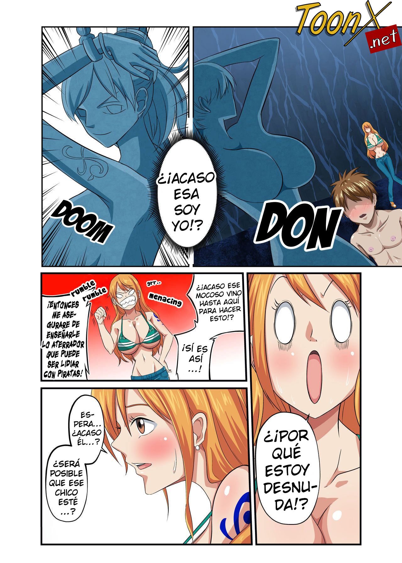 [Q Doujin] In Front of the Cat Burglar Statue (One Piece)