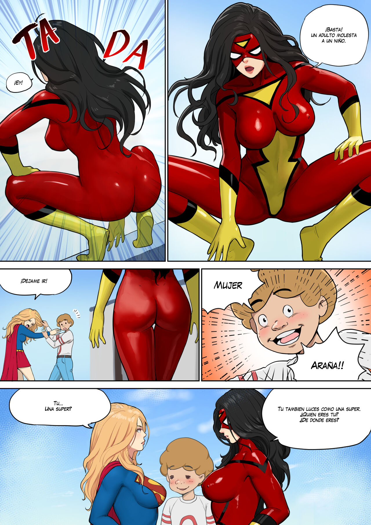 [Mezzo] Supergirl and Spiderwoman (Comic Porn)