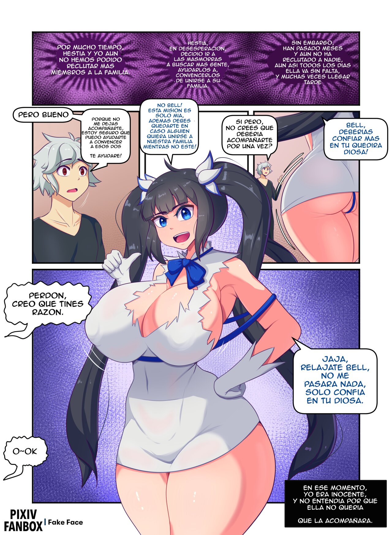 [Fake Face] HESTIA (Comic Porn)