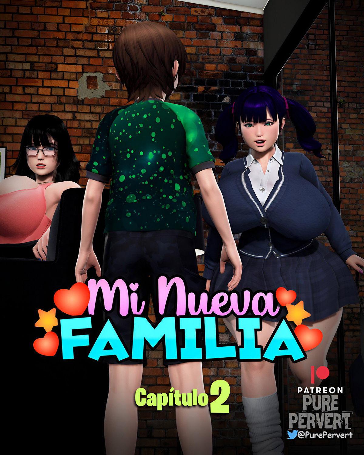 [Pure Pervert] Mi nueva FAMILIA parte 2 (Comic Porn)