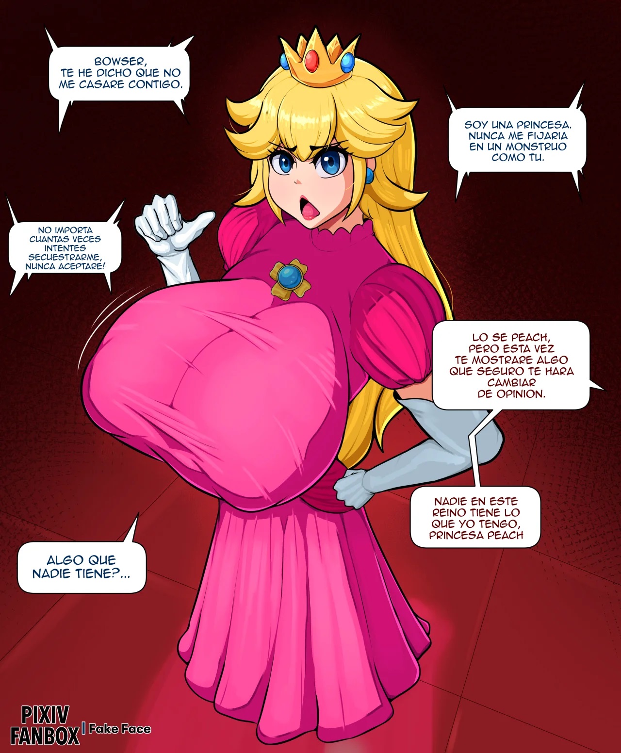 [Fake Face] PEACH!! (Super Mario Bros)