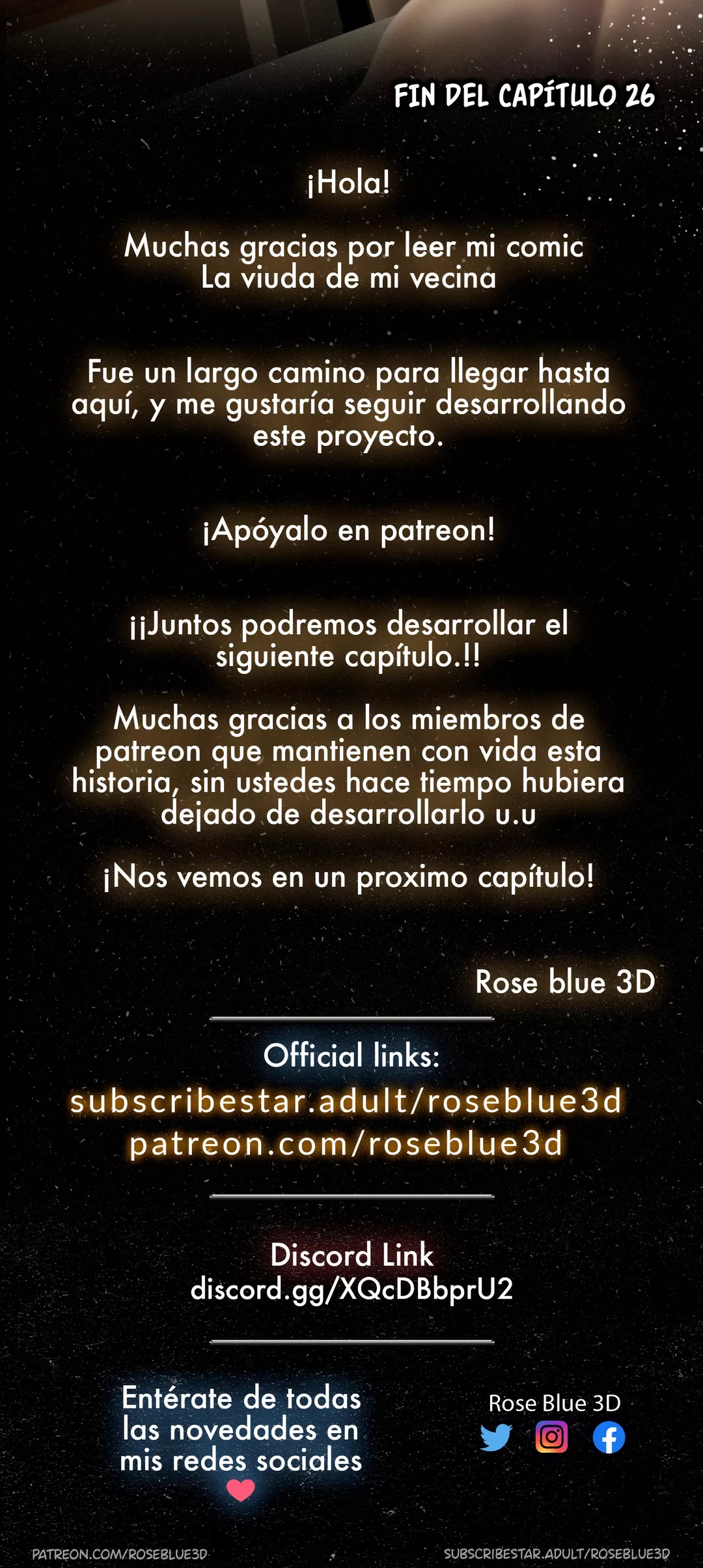 [Roseblue3D] La VIUDA de mi VECINA parte 26 (Comic Porn)