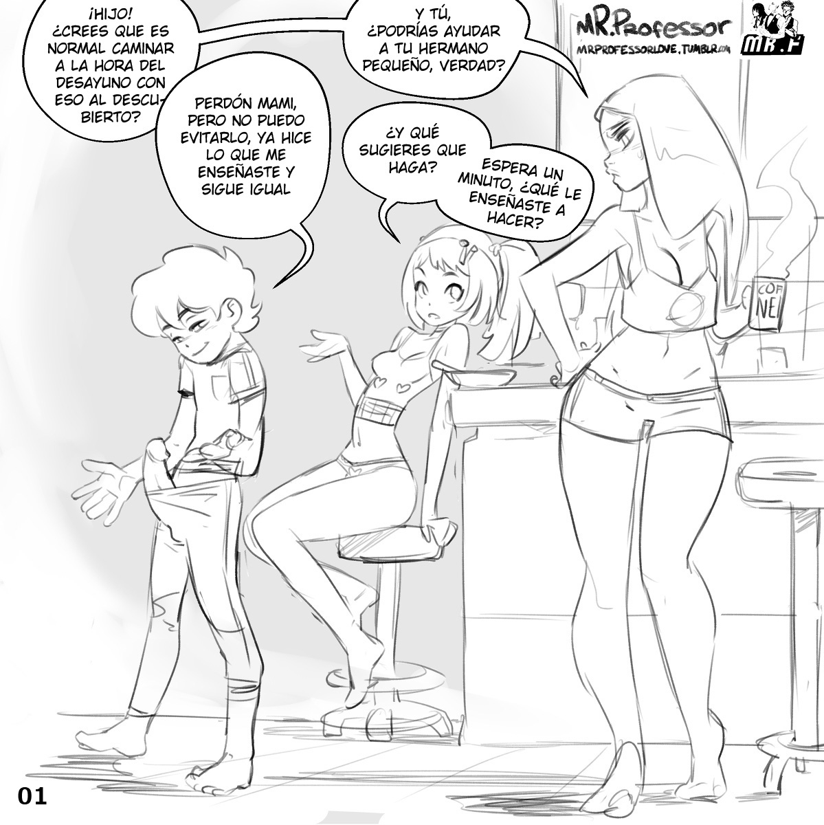 [Mr_Professor] La Panadería de Mamá 1 (Comic Porn)