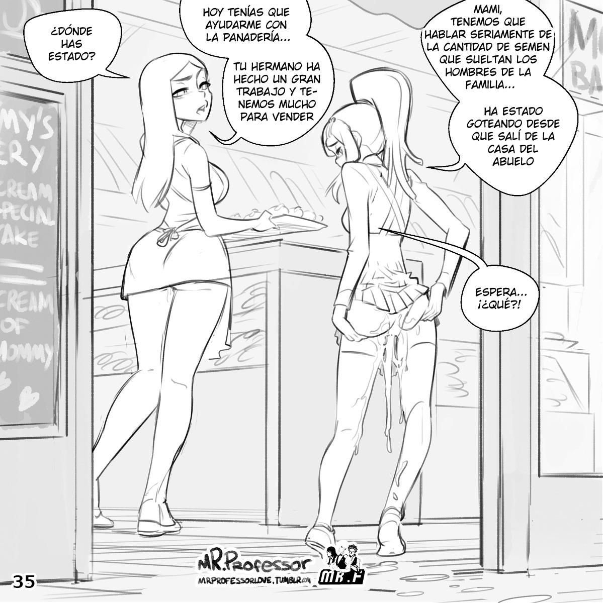 [Mr_Professor] La Panadería de Mamá 1 (Comic Porn)