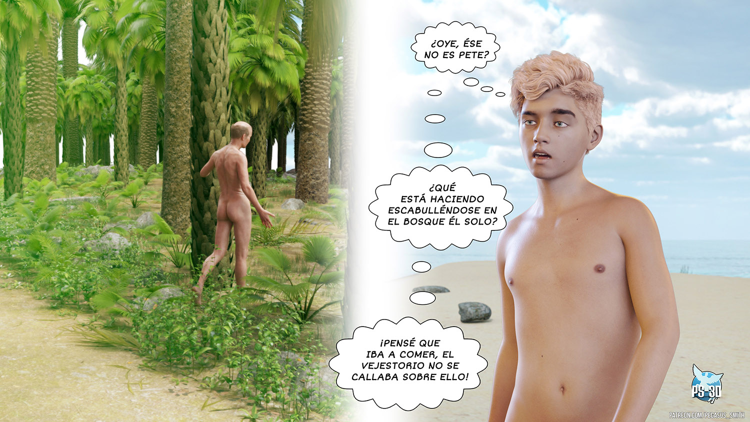 [Pegasus Smith] AU NATUREL — Nudist Resort parte 2 (Comic Porn)